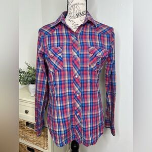 Roper Plaid Western Top